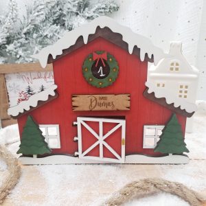 Calendrier de l'Avent Perpétuel en Bois - Style Farmhouse Personnalisé