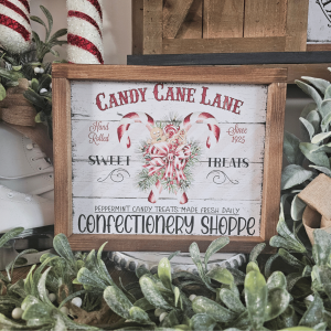 Cadre Sign Farmhouse - Candy Cane Lane