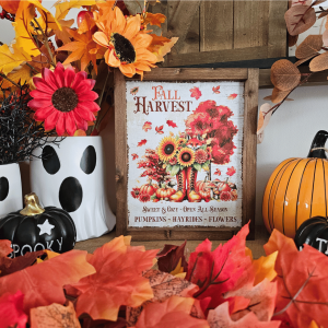 cadre-sign-farmhouse-fall-harvest-sweet-and-cosy -decoration-saisonniere-automne-halloween-fall-pumpkin-autumn-vintage-cottage-rustique-campagnard-champetre-ferme-shabby