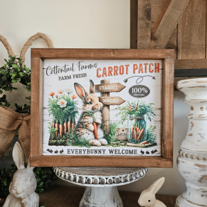 Cadre décoratif ferme vintage Farm Fresh Carrot Patch