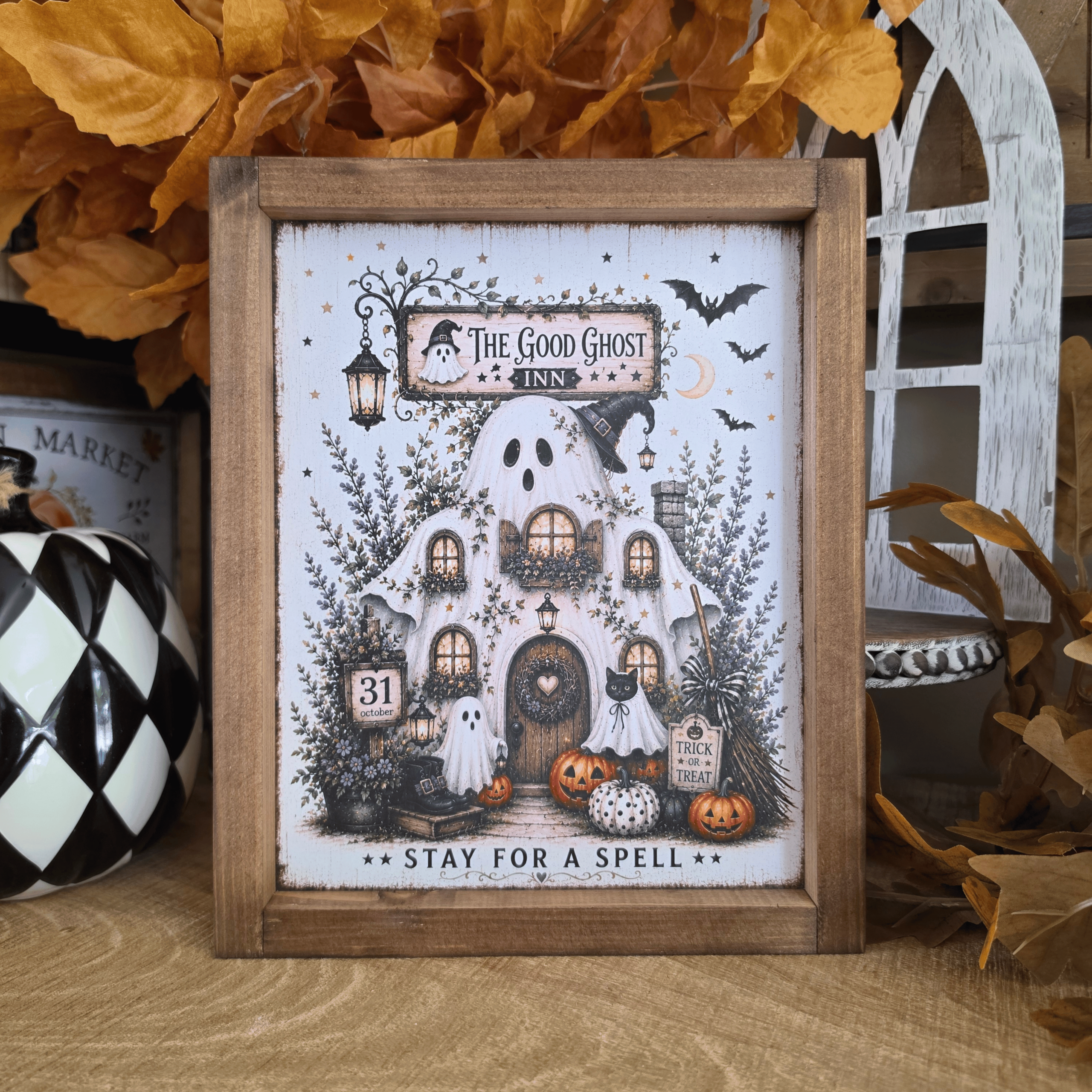 Cadre fantôme Halloween farmhouse The Good Ghost Inn